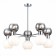 Ceiling EVOLUCE lamp. Sle1138-102-10. Thonet. 10x60 watts, E27, 73x73x47.8 cm, chromium color