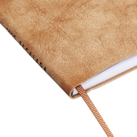 The weekly dated 2025, Escalada, 175 x 95 mm, soft cover with artificial leather, 64 sheets, pancake embossing, block 70, beige-3