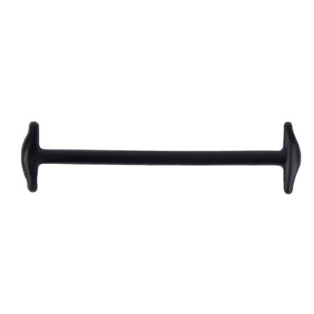 A set of shoes for shoes, 6 pcs, silicone, round, d = 3 mm, 6.5 cm, black color-2