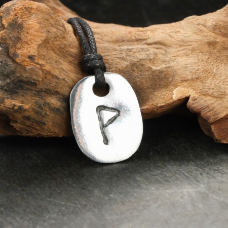 Amulet "Scandinavian runes", runo Wuno, 21x29mm, metallic-1