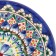 Plate of the Rishtan ceramics "Flowers", blue, flat, 15 cm