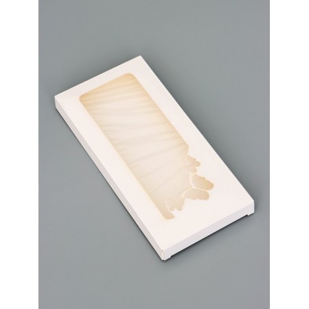 Gift box for tiles of chocolate, with a cut window, "butterflies", 17.1 x 8 x 1.4 cm