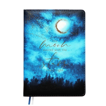 Leduced Diary A5, 160 sheets, Devente.nature, solid cover of artificial leather with foam, liesse, block 70 g/m2, blue