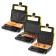 Multipecar KITFORT KT-3610-3, 800 W, Vienna Waffley/Grill/Sandwich, black and yellow