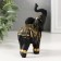 Polystone souvenir "Black Elephant in the Golden Rich Popon" 8x5x10.5 cm
