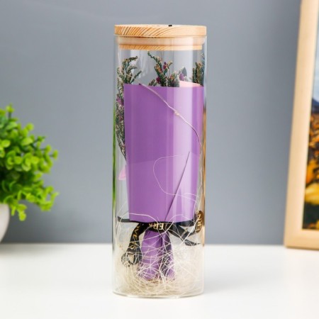 Nightnik Sobe "Bouquet with Pink Flower" LED from batteries LR1130 8x8x23 cm Risalux-3