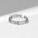 Ring Xuping Strength, white color in silver, size 18