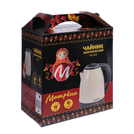Electric kettle "Matryona" MA-002, metal, 1.8 l, 1500 W, beige-6