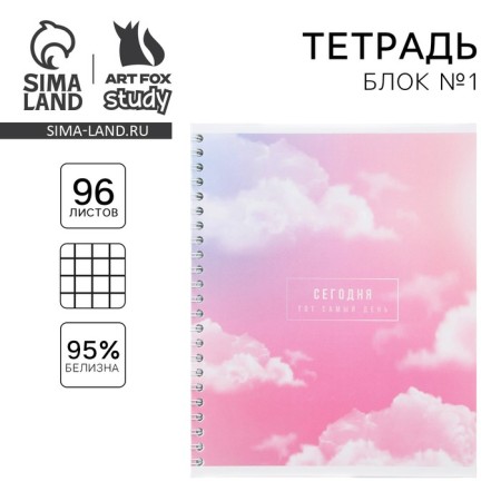 A notebook in a cage, 96 sheets A5 on a spiral, “September 1: Today”, cover coated cardboard 230 gr., Inner block No. 1, whiteness 96%,-4