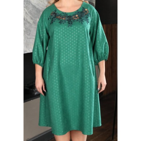 Female dress, size 54, green color-9
