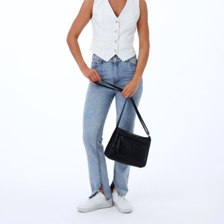 Women's bag with lightning, gray color-5