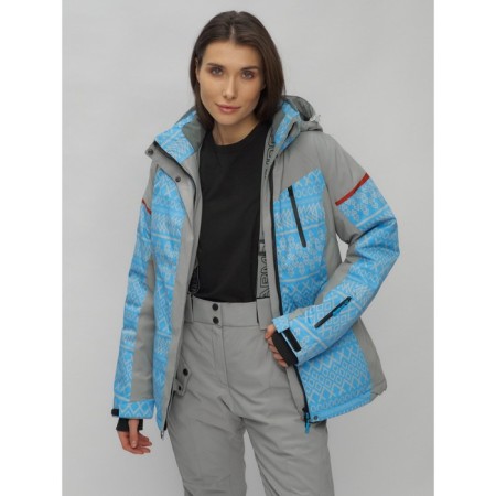 Ski jacket female winter, size 58, blue color