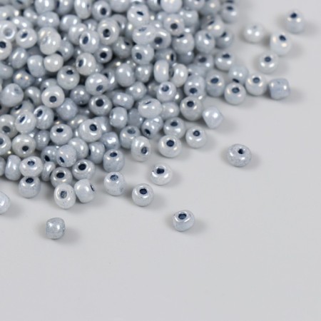 Glass beads 6/0 "graphite" translucent mother -of -pearl 450 grams