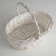 Wicker basket, willow, 30x21x12x25 cm, white