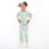 Pajamas for a girl, mint color, height 110 cm