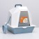 Cata toilet curly closed with a scoop, 54 x 37 x 40 cm, white-gray