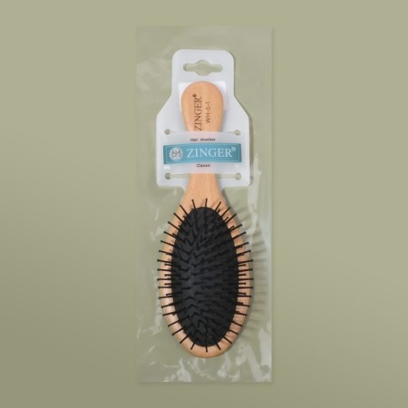 Massage comb “SWAR”, 7 × 22 cm, color “Light Wood”/Black-3