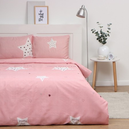 Bed linen 1.5p Steas and I STAY HOME 143x215cm, 145x214cm, 50x70cm-1pcs, 60g/m2, microfiber-2