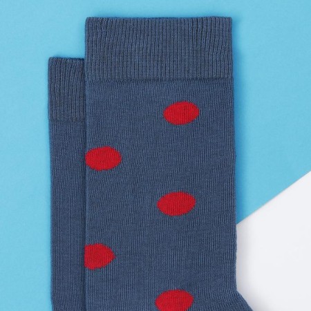 Socks "red peas" p. 39-40 (24-26 cm)-1