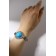 Assorted Bruck "turquoise world" circle, blue color in silver, l = 19 cm