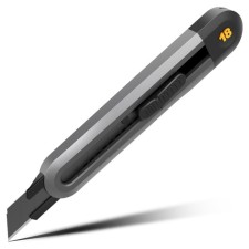 Нож технический Deli HT4018 104616, софттач, черный, 18 мм