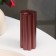 Candle-cylinder "four-leaf", 4.5x10.5 cm, wine, metallic, 6 hours