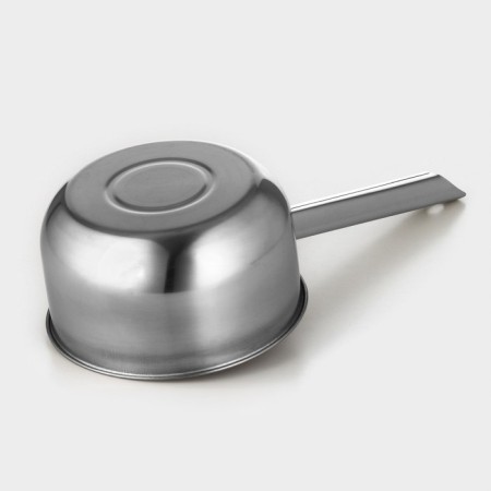 Stainless steel bucket with a long handle, 2.1 l, d = 18 cm, metal handle, silver color-1