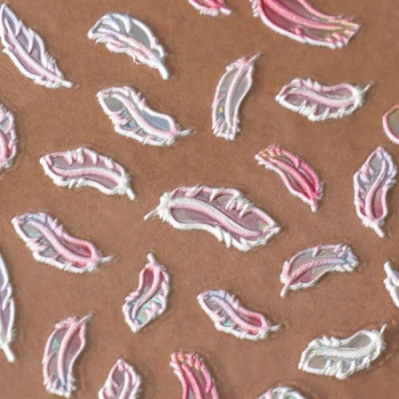 Nail stickers "Fogger", voluminous, multi -colored/holographic-2