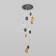 Suspended lamp Eurosvet PineApple 50266, E14, 13x40W, 700x700 mm, black color