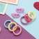 Caramel hair set (10 elastic bands 3 cm, 2 clamps 3 cm) infinity, lilac