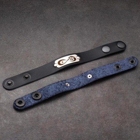 Paired bracelets "you and me", genuine leather, steel-1