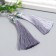 Decor for creativity Textile "Padisha brush" Gray set 2 pcs 9x1 cm