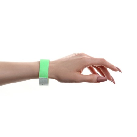 Paper control bracelet "Green neon" Tyvek-1