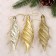 Jewelry decoration "Oblash shine" (set 6 pcs) 3x10 cm, gold