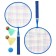 ONLYTOP Badminton Set: 2 rackets, 2 streams, ball, color mix