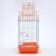 BD-3/1O bird cage, opening roof, 47.5x37x70 cm, orange (packing 6 pcs)