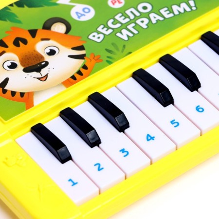 Musical piano "Favorite animals", sound, color yellow-2