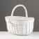 Wicker basket: 41x31x19/35 cm, white, willow