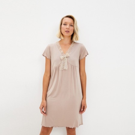 Kimberly night shirt, size S, beige color