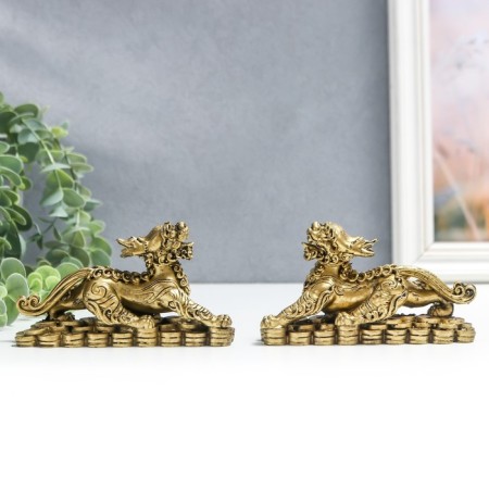NECK Polystone for bronze "Kirina on Chinese coins" set 2 pcs 6.8x4x12 cm