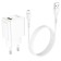 Network charger Hoco C98a, 1 USB, 18 W, QC, Micro USB -USB cable, 1 m, white