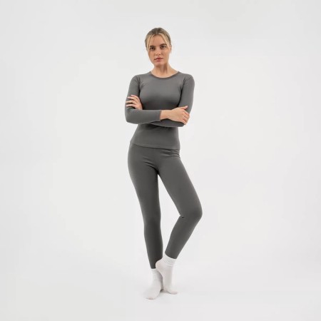 Women's thermal Bellard, Set: longshilv, leggings, size XL, gray-7