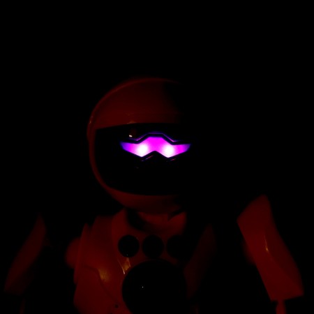 Robot radio -controlled "cyber bot", light and sound effects, yellow color-14