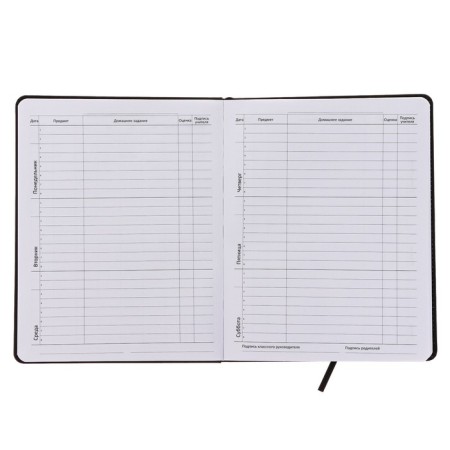 Universal diary for grade 1-11 "Senseless mode", integral cover, artificial leather, silkography, lies, 80 g/m2-4