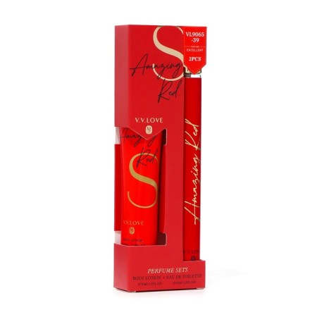 Perfume set female Amazing Red: Toilet water, 35ml + body lotion, 35ml-3