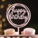 Topper "Happy Birthday", a circle, light pink, give beautifully