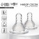 Set a nipple for a bottle of 2 pcs.,+6 months, fast stream, classic throat 35mm