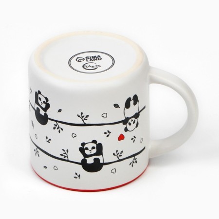 Ceramic mug "Panda", 380 ml, white color-5