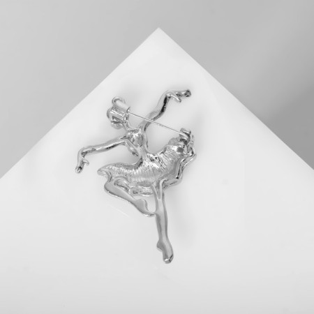 Brooch "Ballerina" Allonge, Rainbow color in silver-1