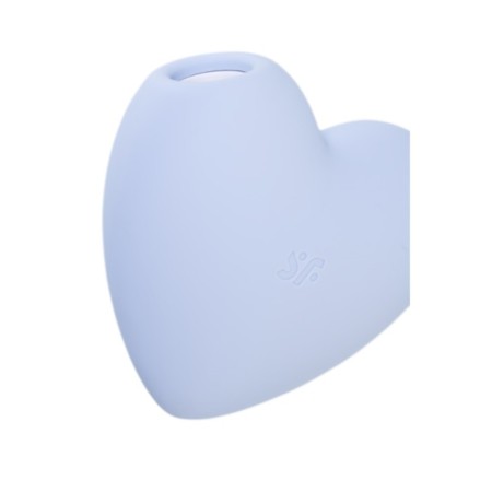 Vacuum-wave contactless stimulator of the Satiffyer Cutie Heart, silicone, blue color-5